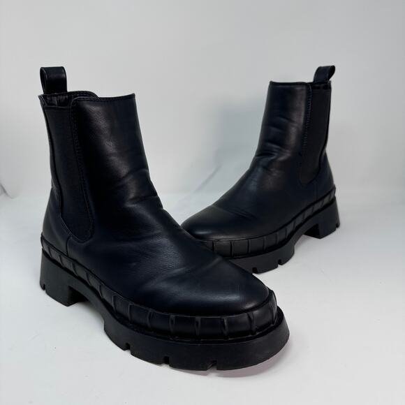 Raid Womens 6 Wella Chunky Ankle Boots in Black - Picture 6 of 7